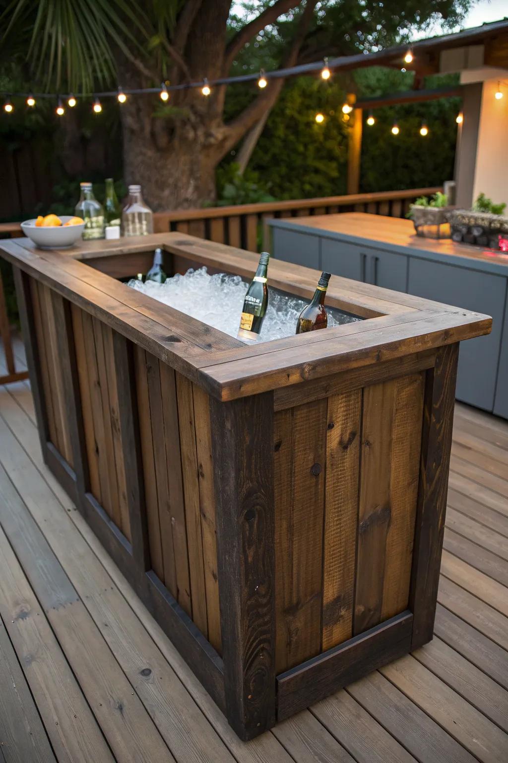 Transform your backyard with a handcrafted outdoor bar—where style meets functionality!