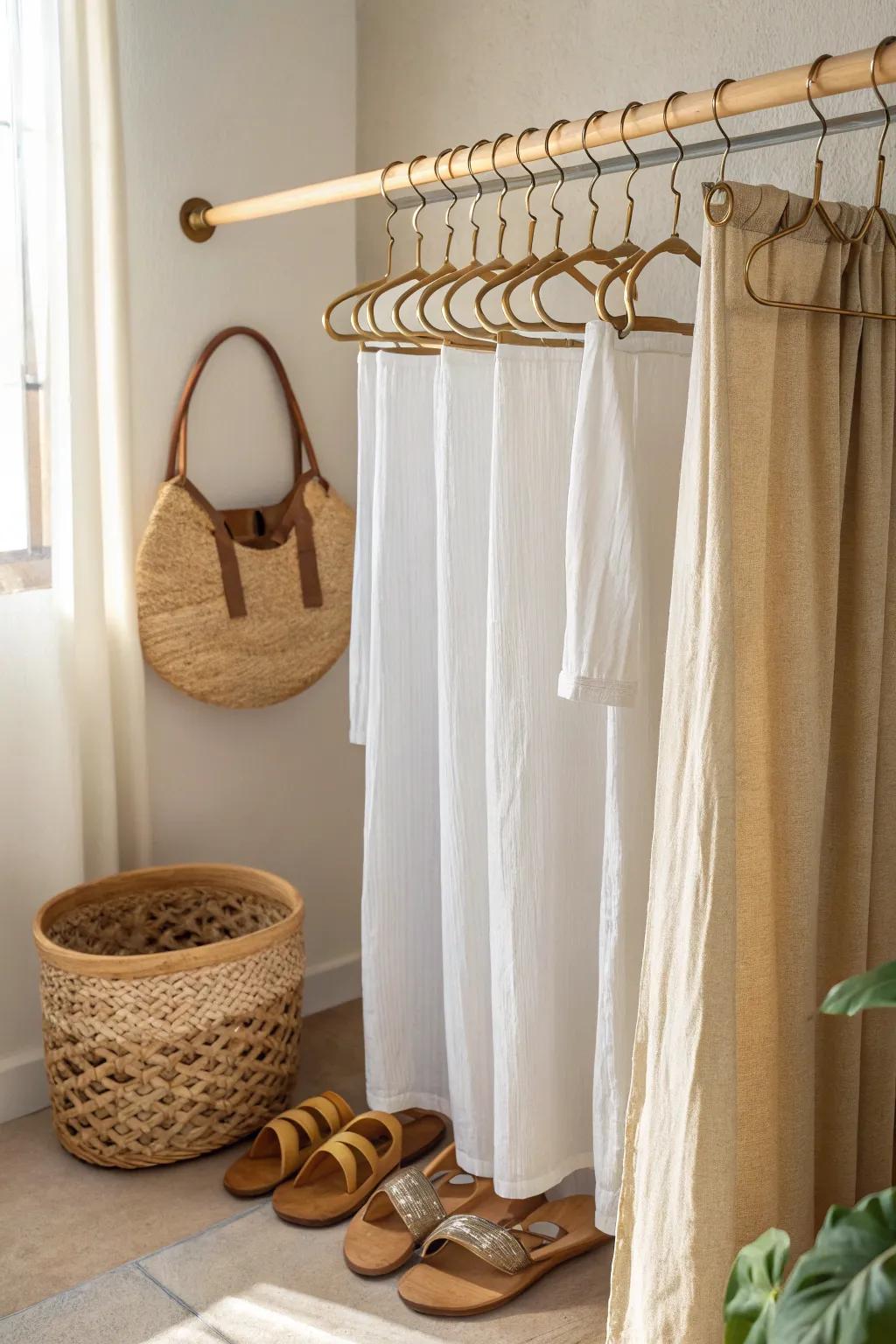 Elevate your closet game with chic shower hook shoe storage. Simple, stylish, and oh-so-organized!
