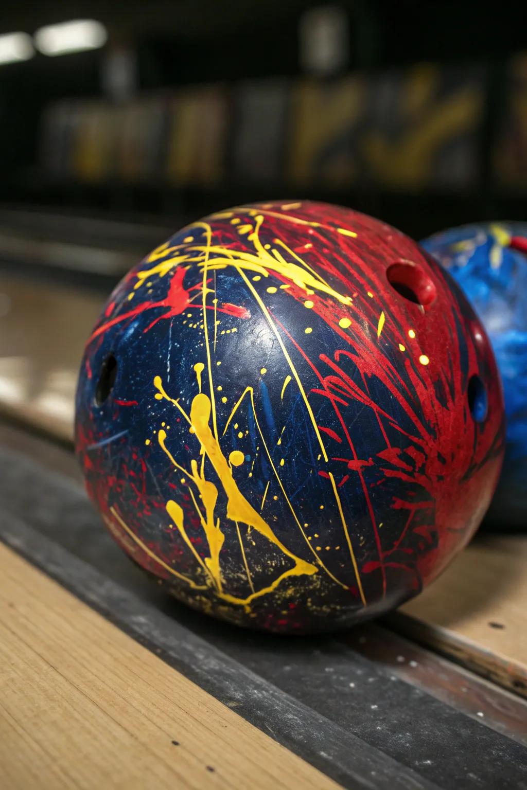 Unleash your creativity with a stunning abstract art ball that brings a pop of color and craftsmanship to any space.