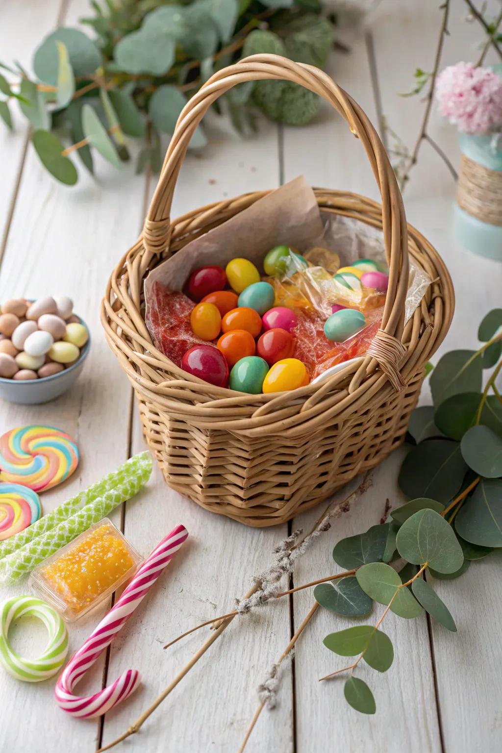 Step back in time with a Retro Candy Blast! Discover the charm of yesteryear's sweets in a beautifully styled Easter basket.