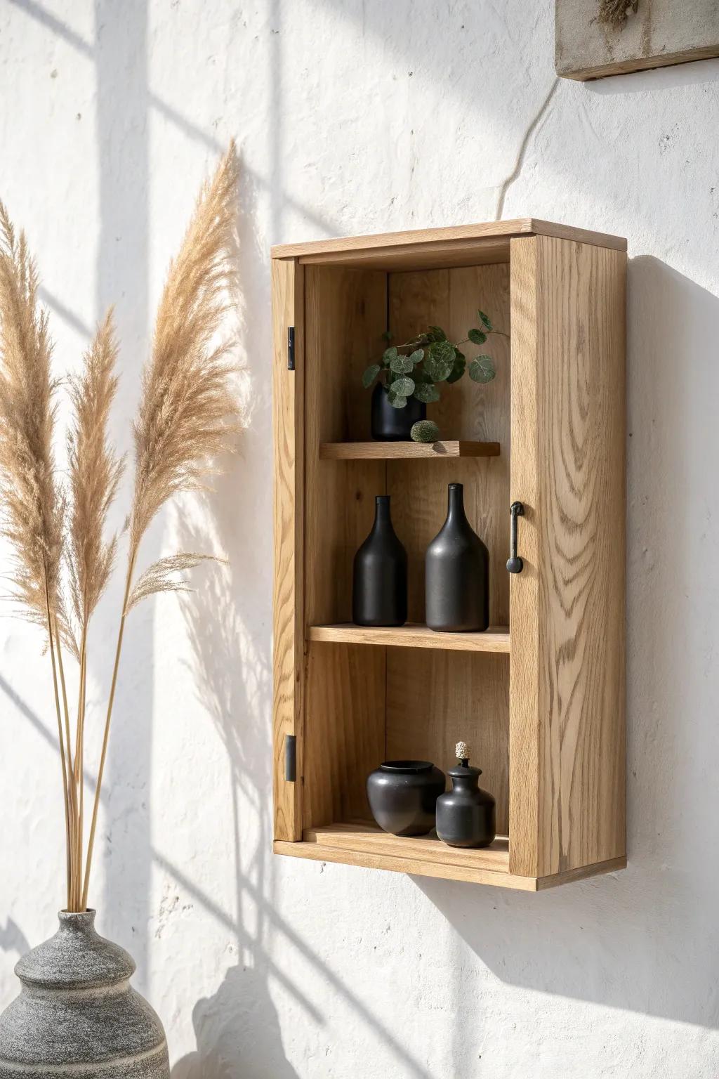 Curate, don’t clutter: style your curiosity cabinet with a simple trio for instant calm.