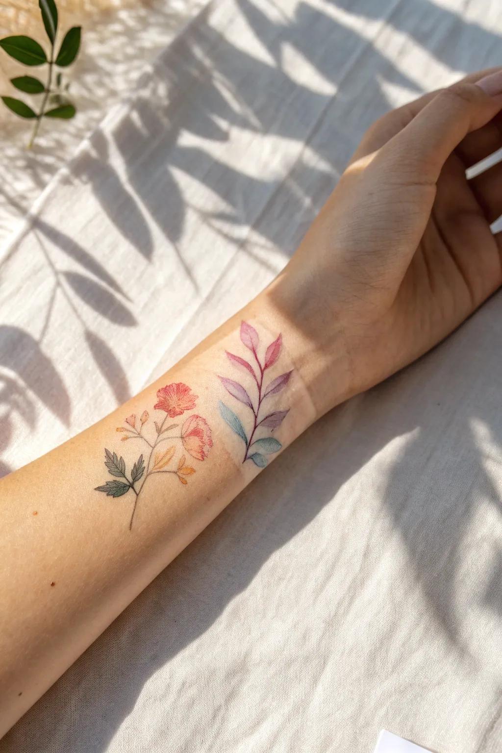 Embrace your watercolor dreams with this enchanting DIY tattoo.