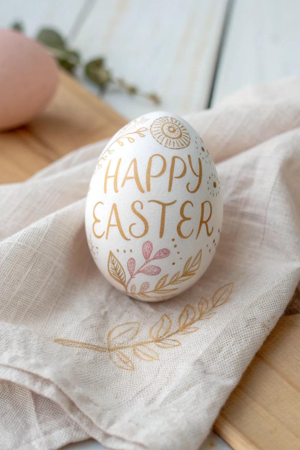 Celebrate Easter with minimalist elegance and a personal touch on every egg.