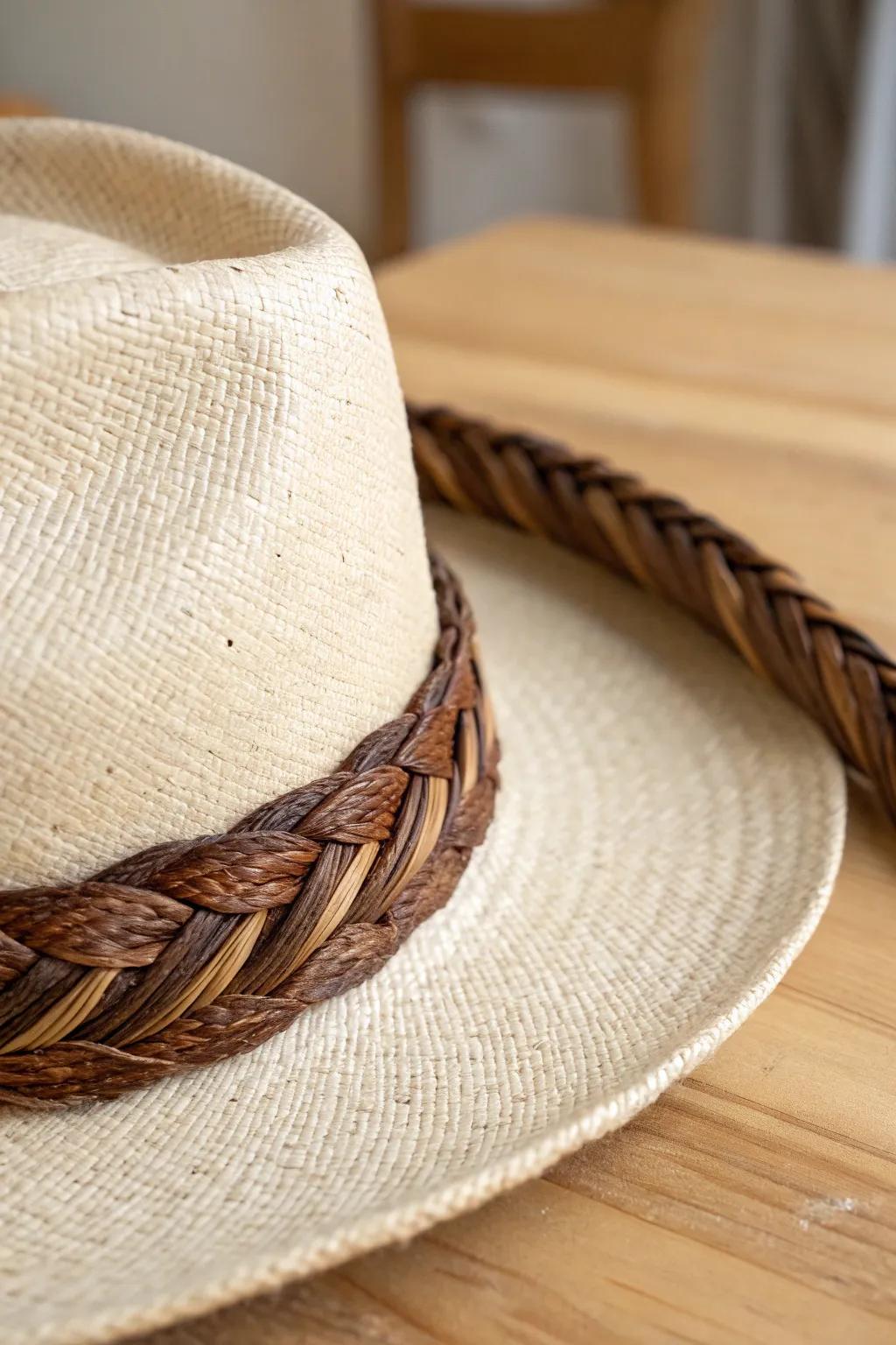 Embrace rustic elegance with a horse hair hat band, where craftsmanship meets natural beauty.