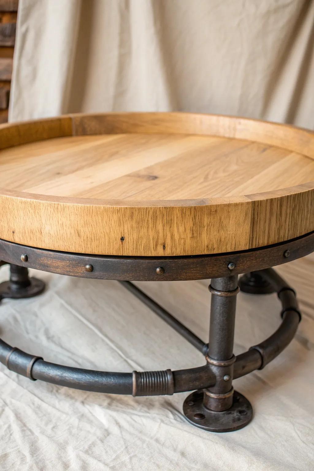 Elevate your table setting with this stunning industrial-inspired Lazy Susan—where modern meets rustic elegance. #TableDecor #ScandiBoho