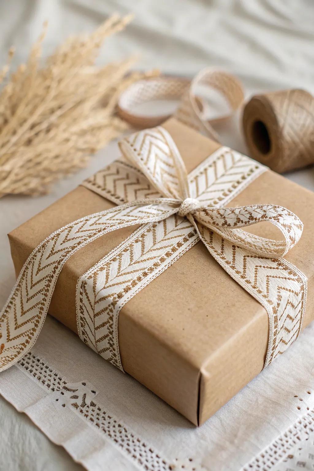 Elevate your gift wrapping with the artful drama of layered ribbons.