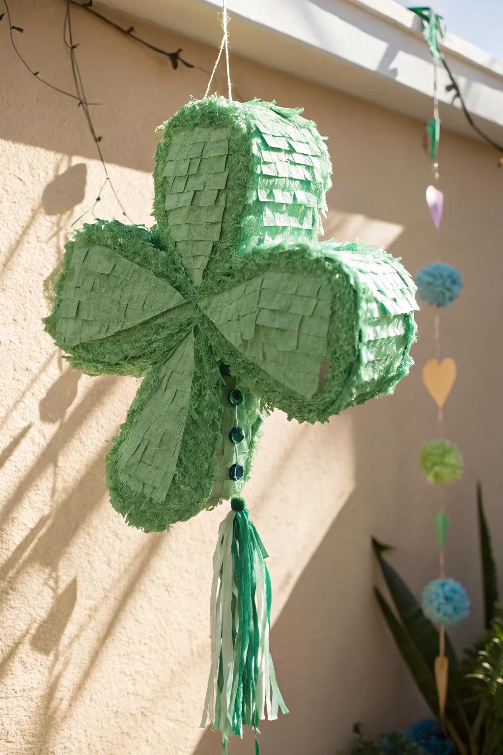 Add a touch of luck and charm to your celebrations with this beautifully crafted DIY shamrock piñata!
