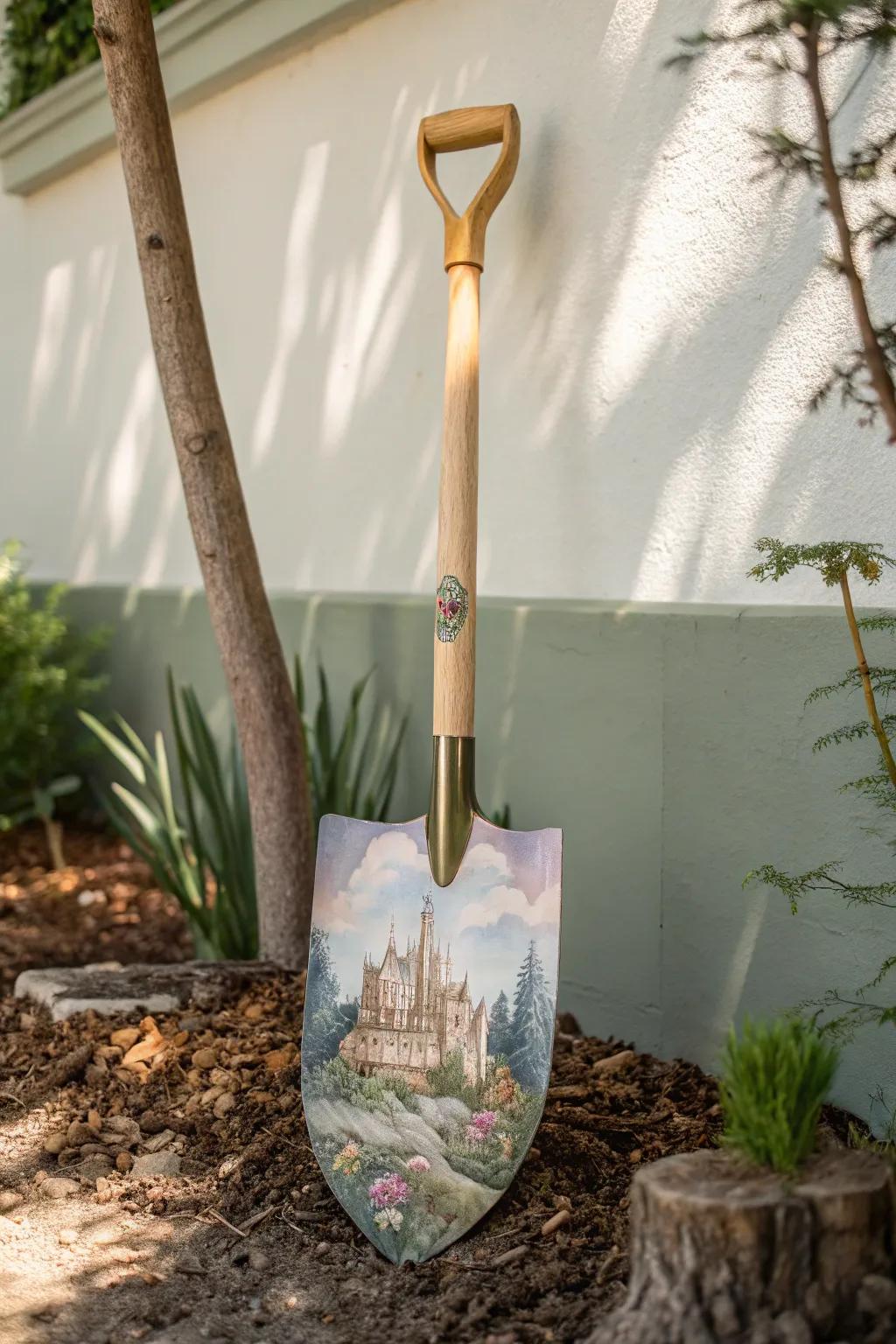 Bring fairy tale magic to your garden with enchanting shovel art.