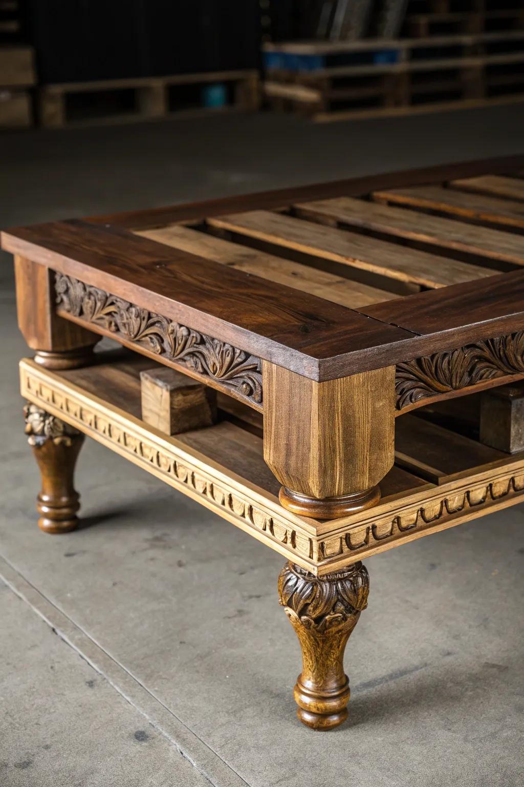 Elevate your space with the timeless elegance of intricately carved legs.