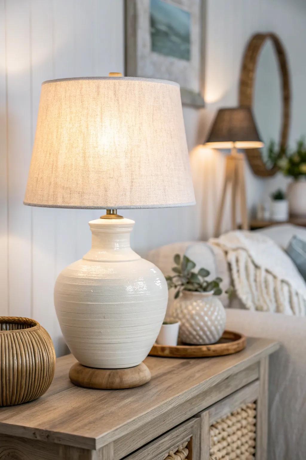 Layered lighting starts with one warm lamp—add a sconce and soft overhead glow for instant coziness.