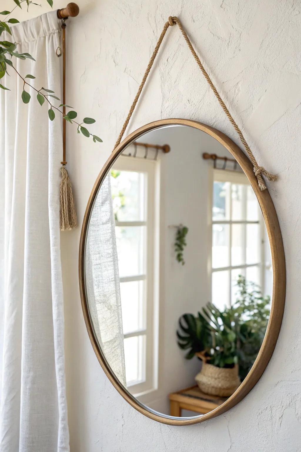 A simple mirror opposite the window doubles daylight—pretty, practical, and budget-friendly.