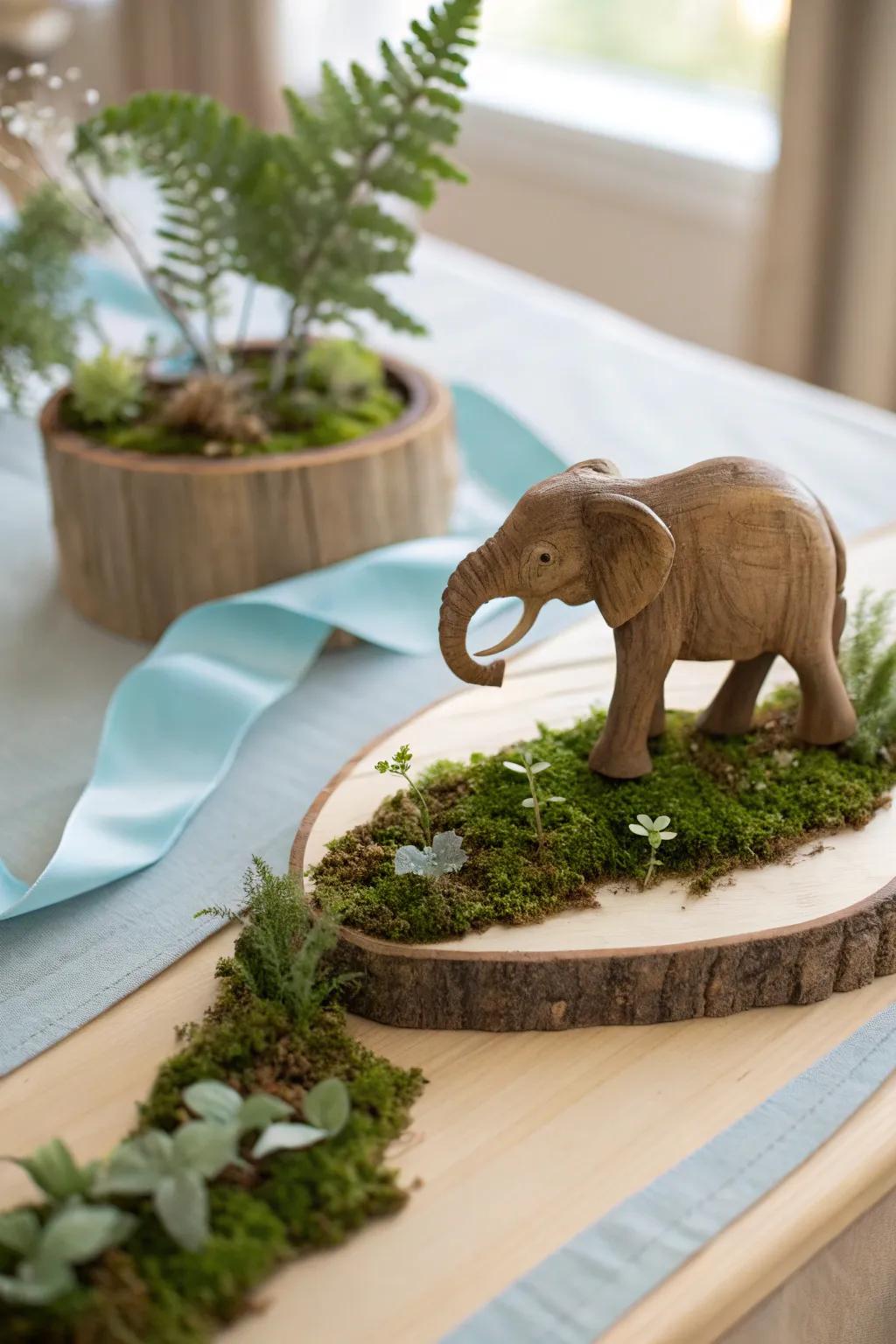 Embark on a tranquil jungle safari adventure with timeless elegance and natural beauty.