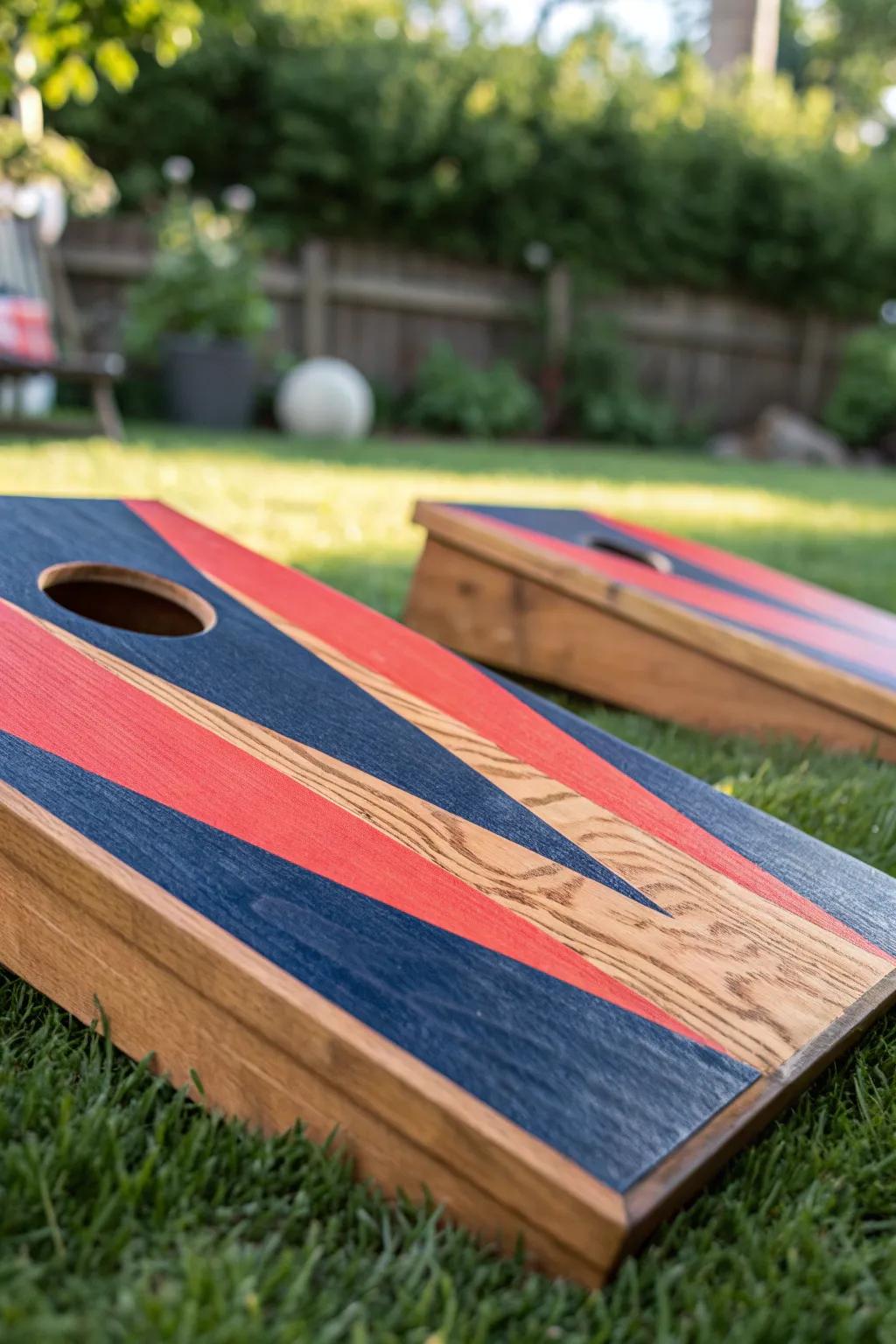 Elevate your BBQ game with a custom-crafted cornhole set, where craftsmanship meets endless outdoor fun!