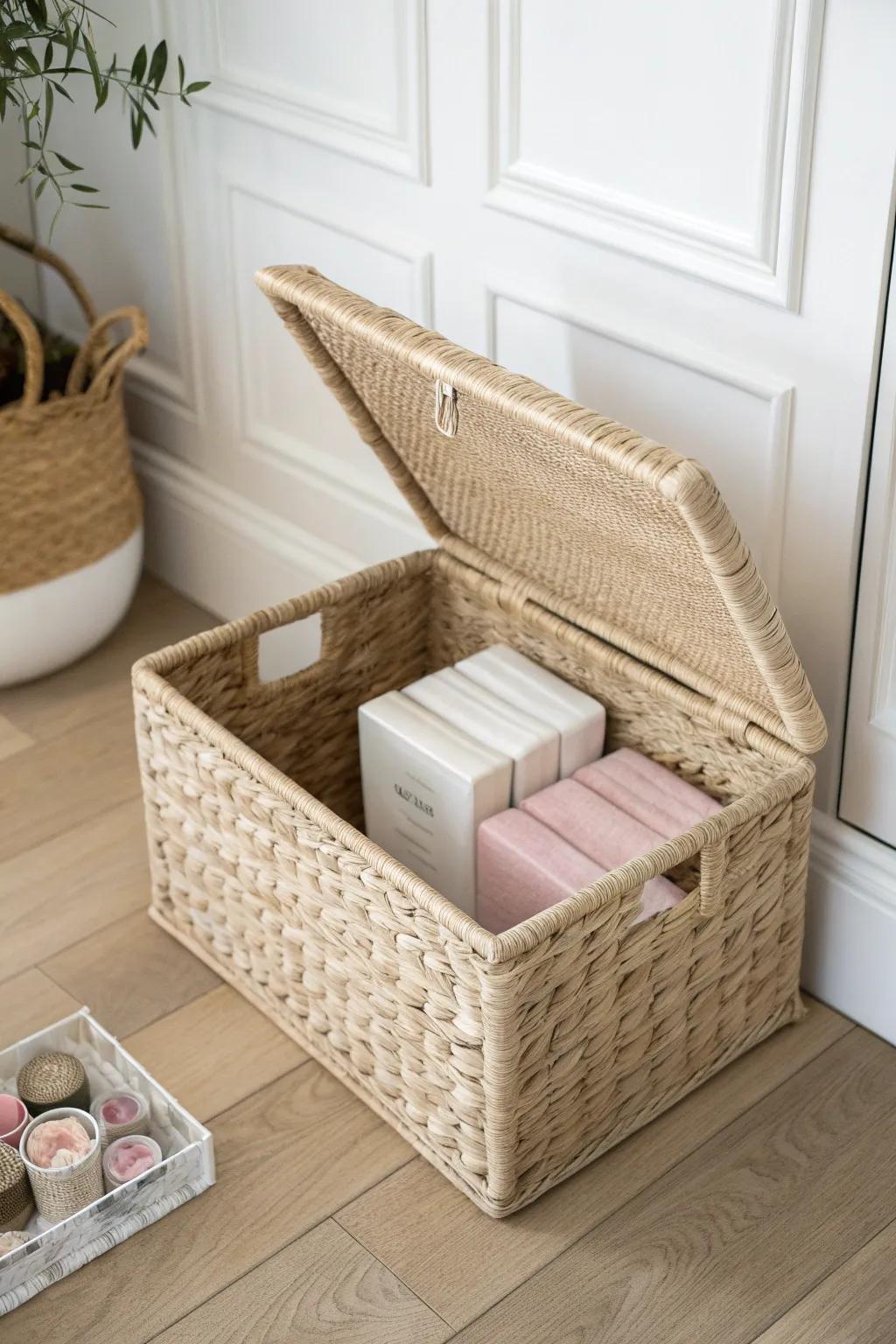 Small boxes inside one big bin—keep doll gear and action figure pieces perfectly sorted.