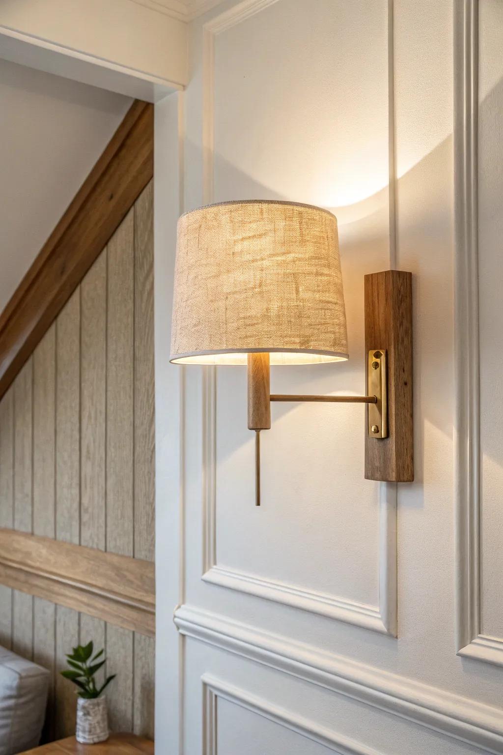 A slim plug-in sconce turns an unused corner into a warm, cozy glow spot in seconds.
