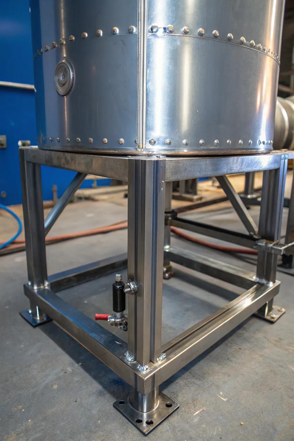 Elevate your water heater with the unmatched strength of a reinforced steel stand.