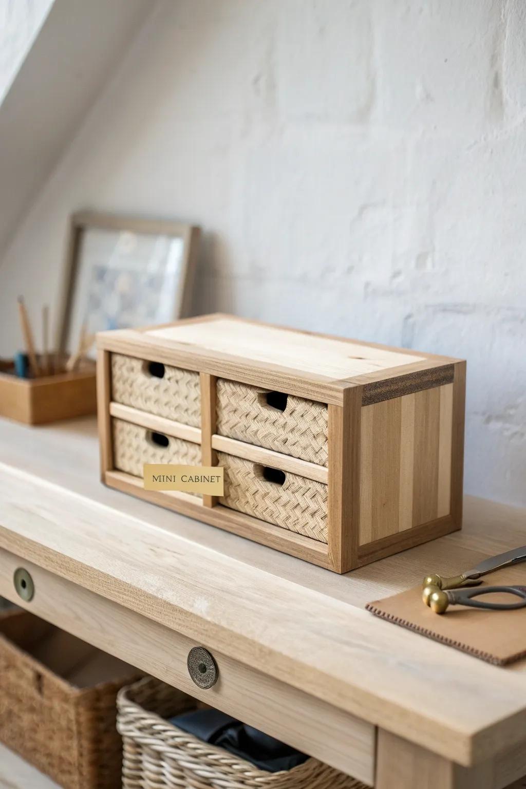 Small-parts drawer organizer with bold labels—easy-find storage for screws, anchors, and bits.