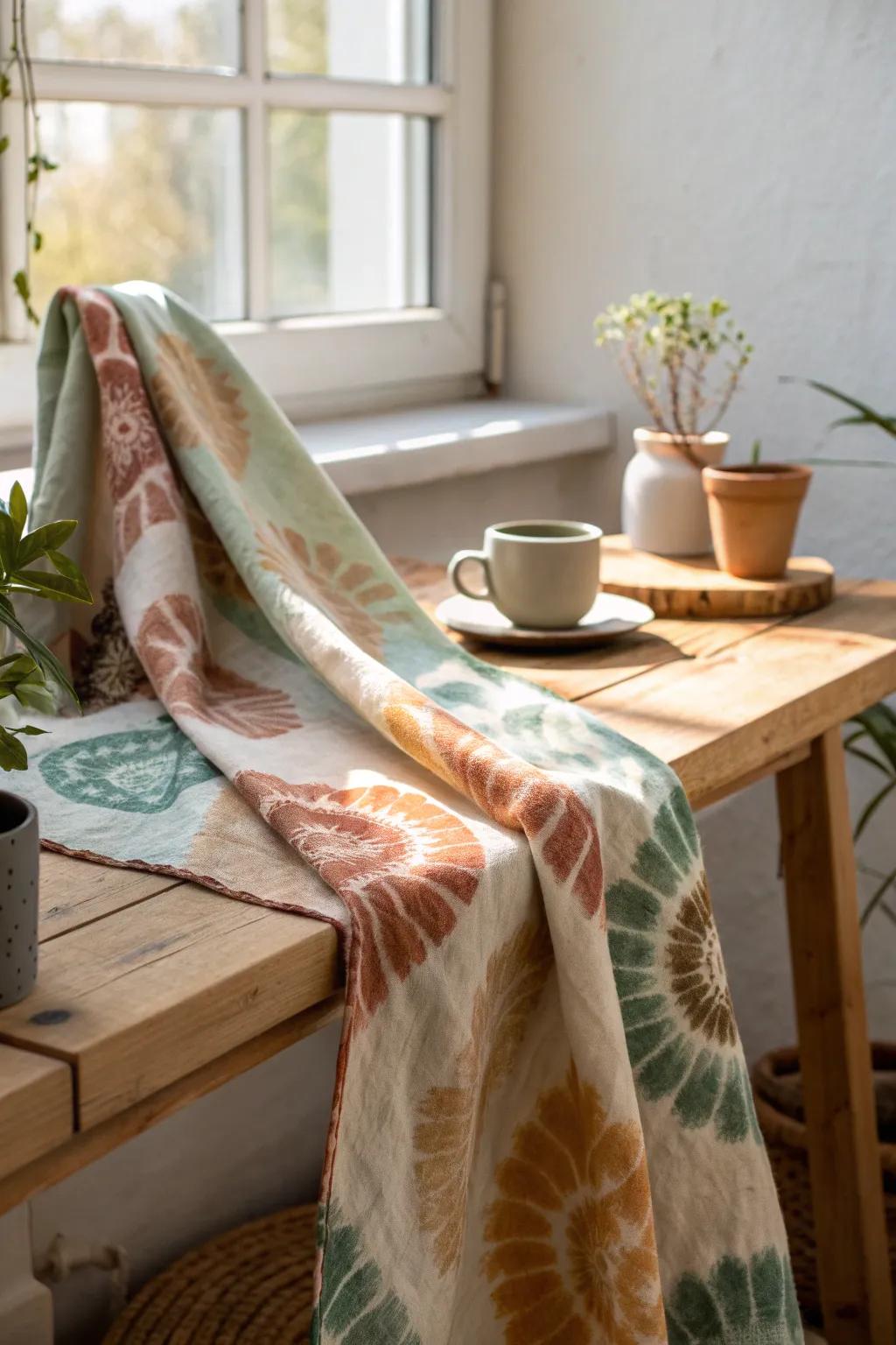 Discover the art of fabric dye experiments and create your own unique textiles for future projects. #CraftWithPassion #ScandiBoho