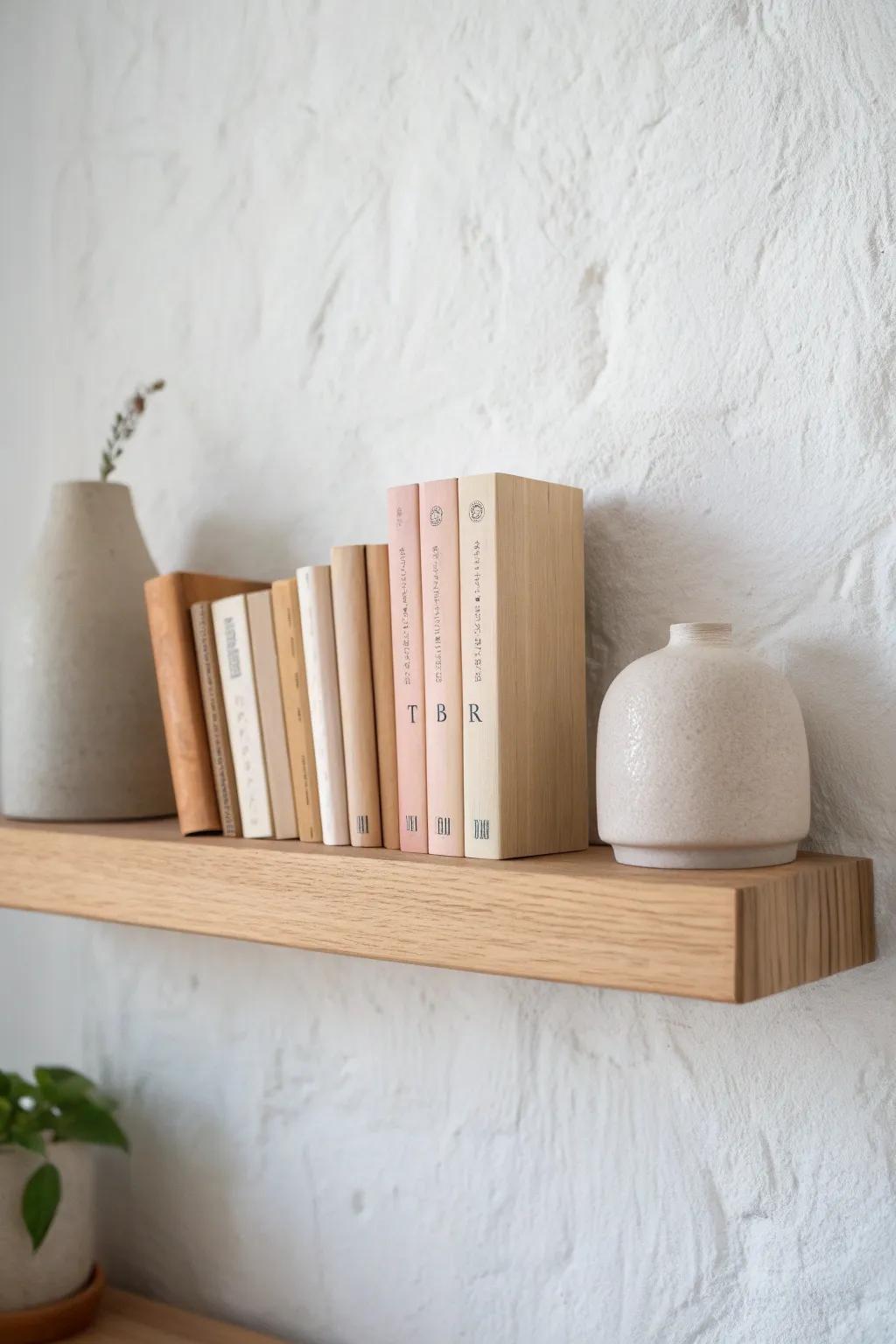 Create a dedicated TBR shelf to keep new reads visible and stop books from taking over.
