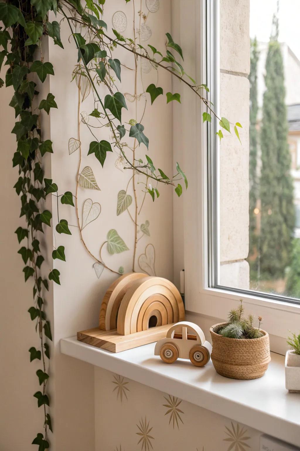 Embrace nature indoors with simple, elegant decor. #NatureInspired #ToddlerRoom