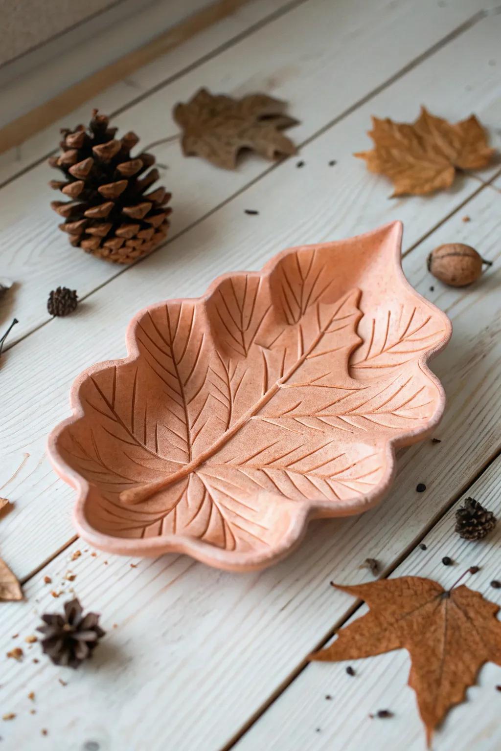 Embrace the beauty of autumn with this artisan-crafted drape mold, a perfect blend of nature and elegance.