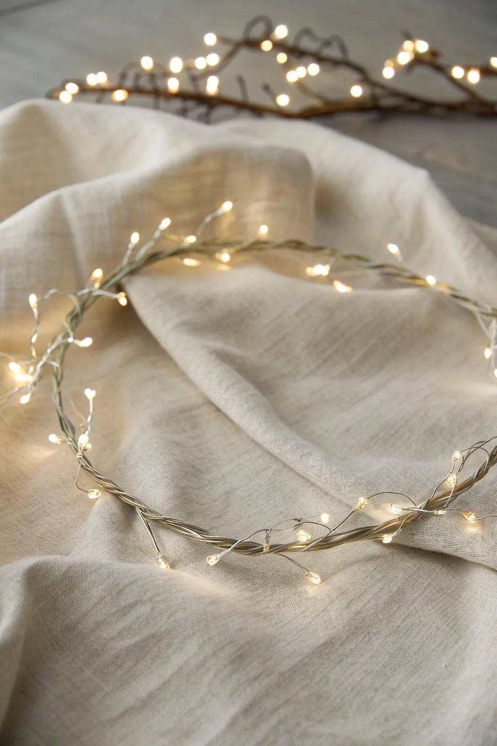 Illuminate your style with a fairy light headband that brings a soft glow to any evening event.