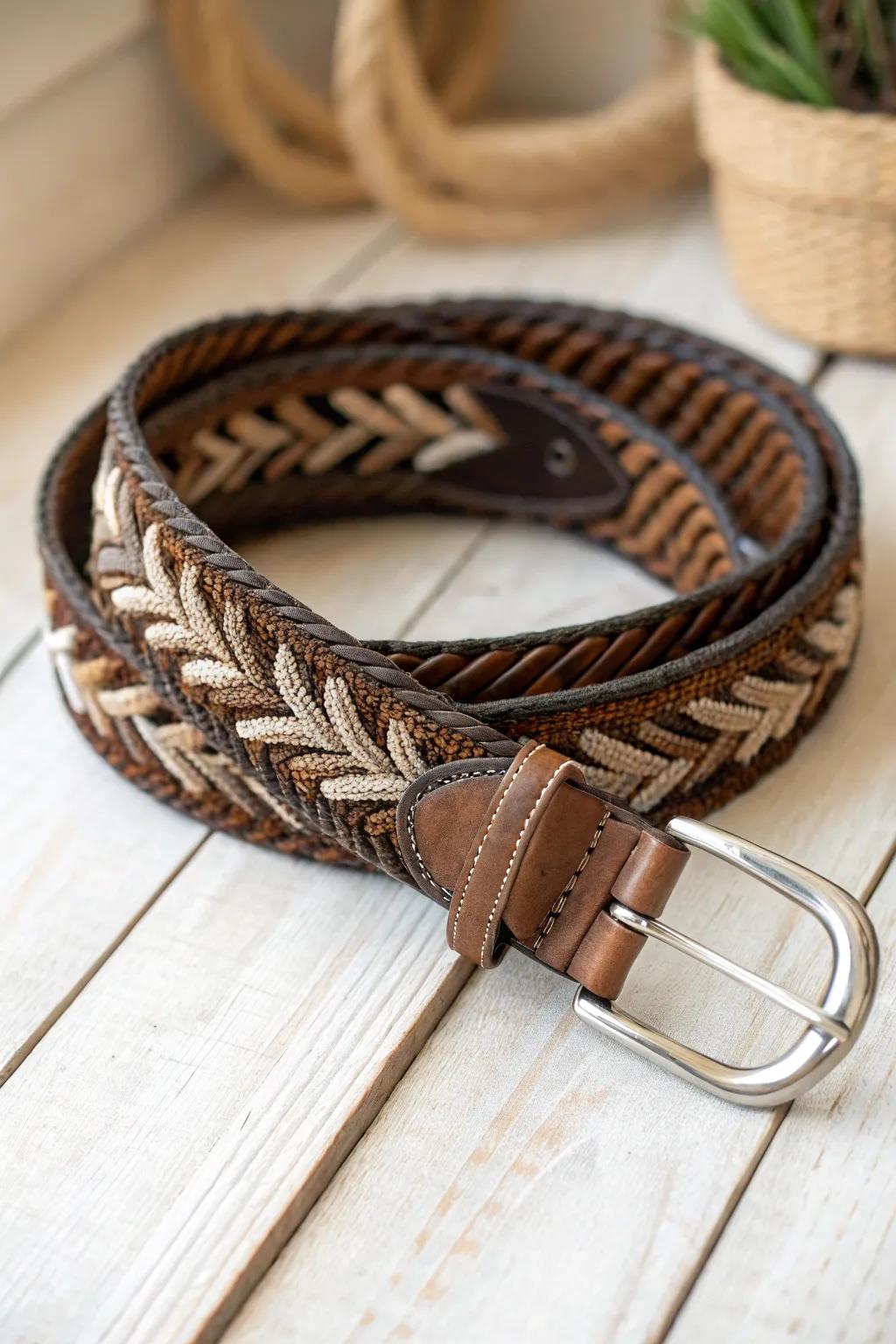 Embrace the art of simplicity with a handcrafted horse hair belt, the perfect blend of elegance and durability.