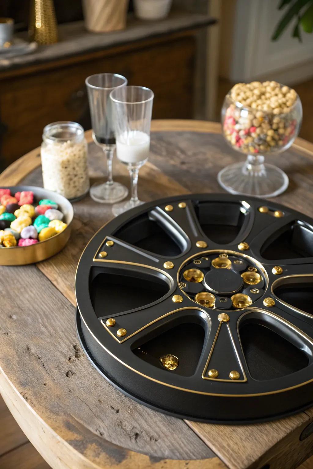 Elevate your hosting game with a stylish hubcap serving tray!