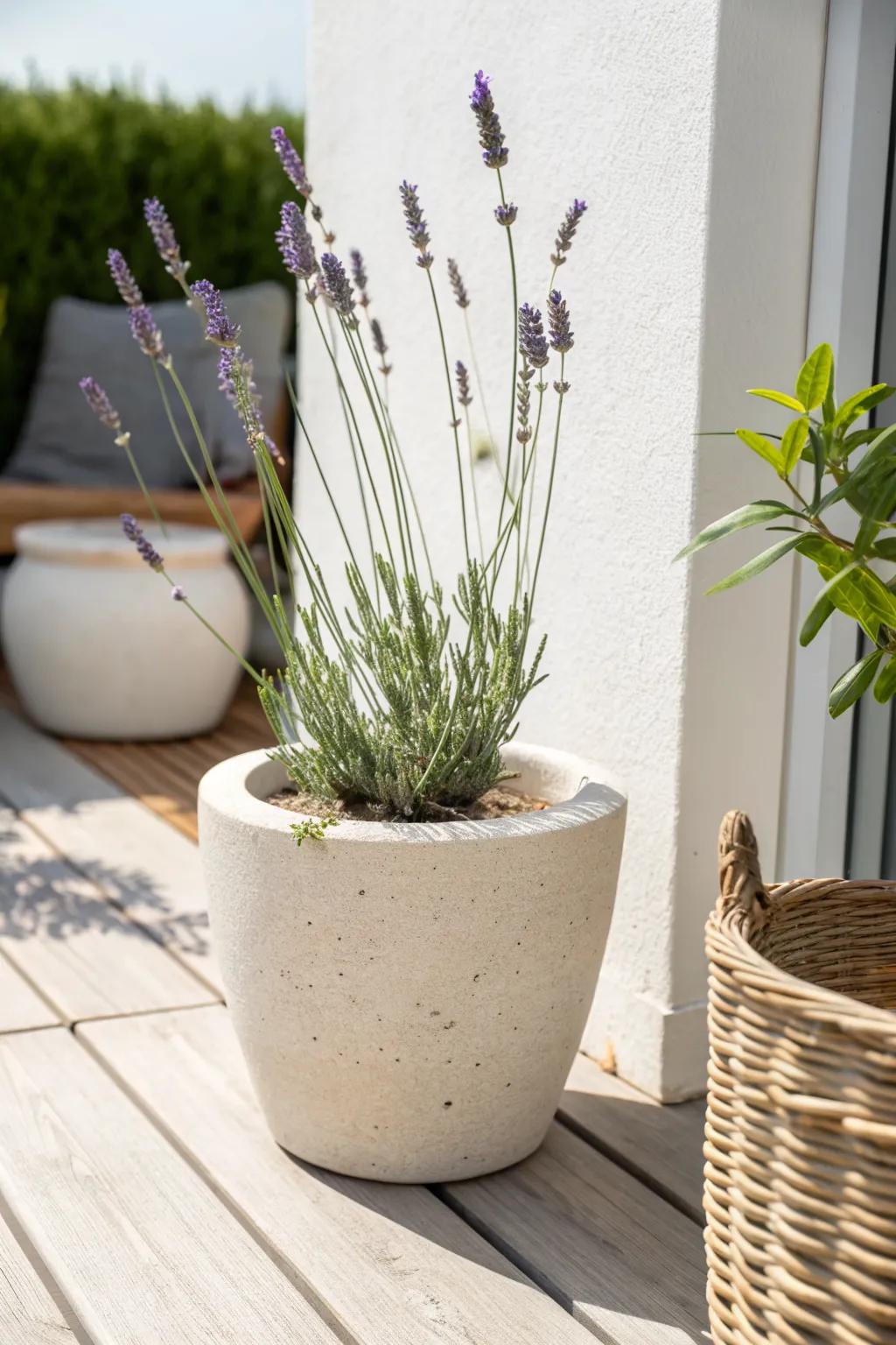 Repeat the same few plants in one pot for a calm, low‑maintenance mini garden.