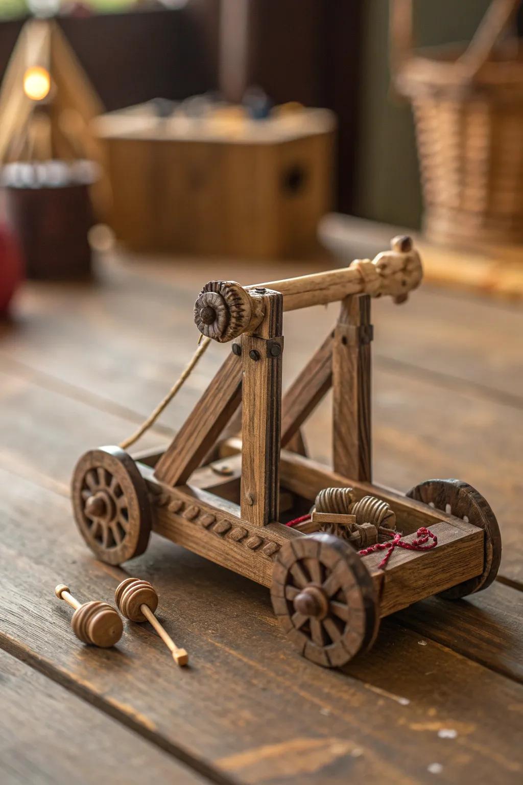 Unleash your inner knight with this medieval-style marshmallow catapult!