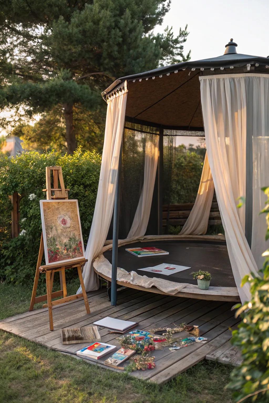 Transform your trampoline into a creative haven and let your artistic spirit soar.