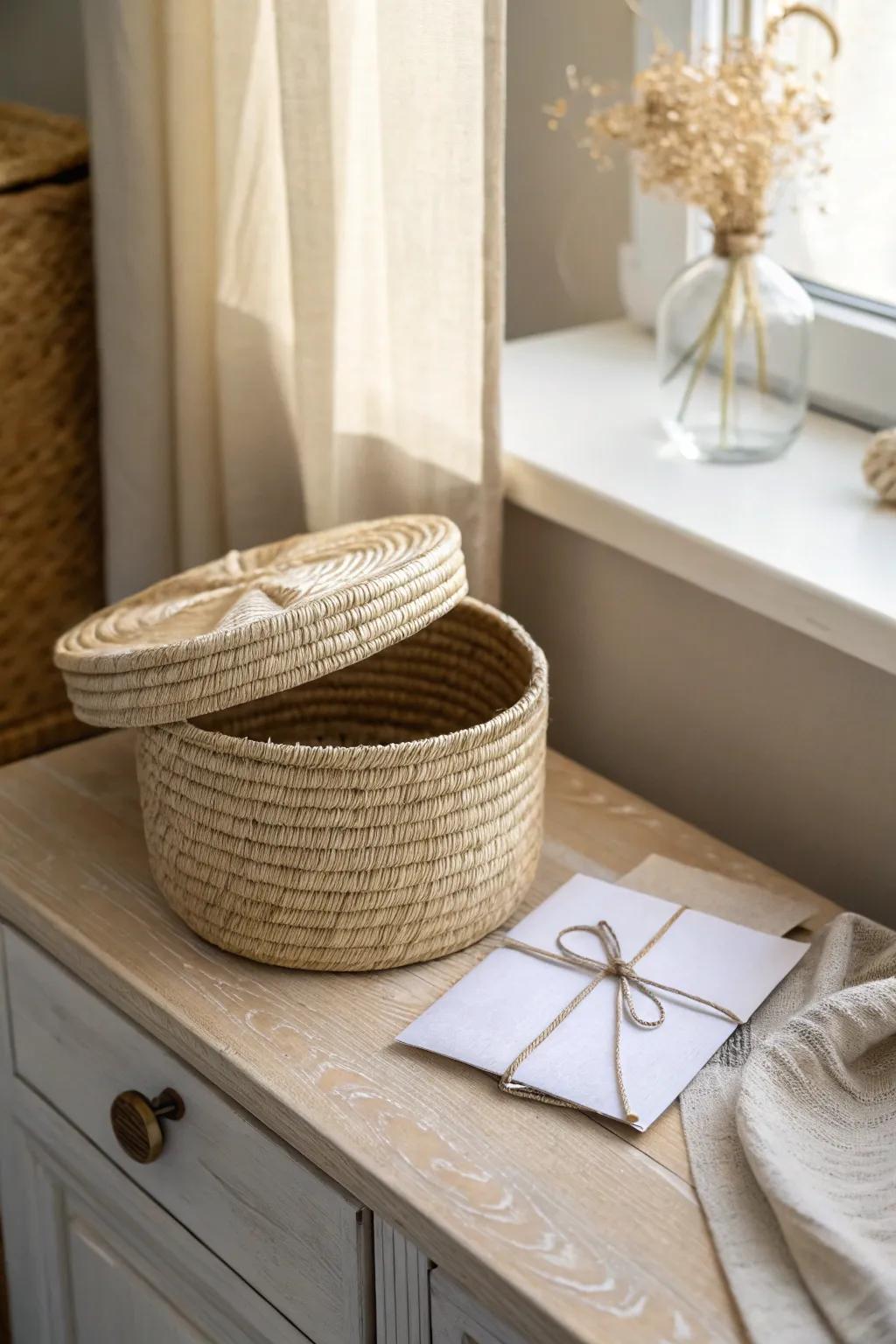 Grab-and-go project box keeps every WIP—pattern, fabric, notes—ready in minutes.