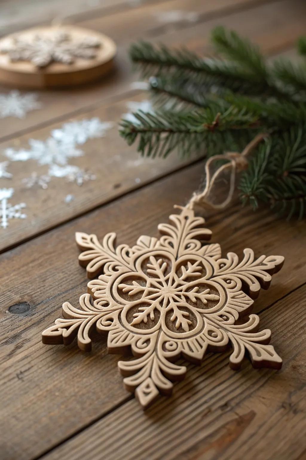 Embrace the season with handcrafted elegance—wooden snowflake decor that brings warmth and cheer to any space.