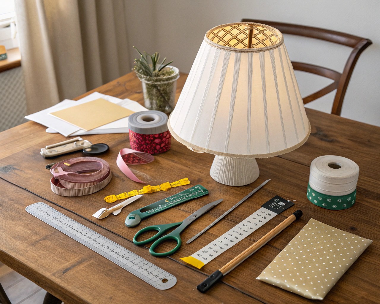 Gather the right tools to embark on a creative journey of lampshade customization.
