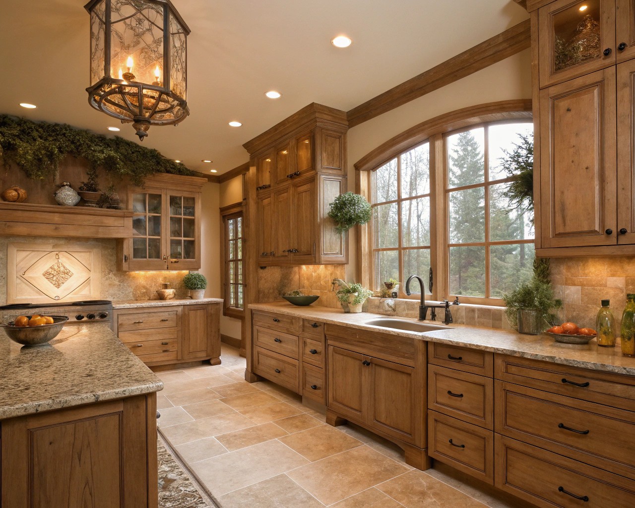Warm neutrals in kitchens and bathrooms create elegant, inviting spaces.