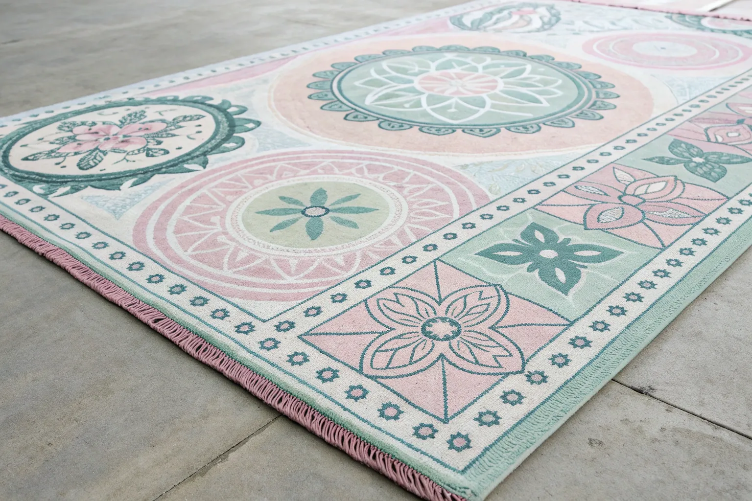 19+ Creative Painted Rug Ideas for Concrete Floors