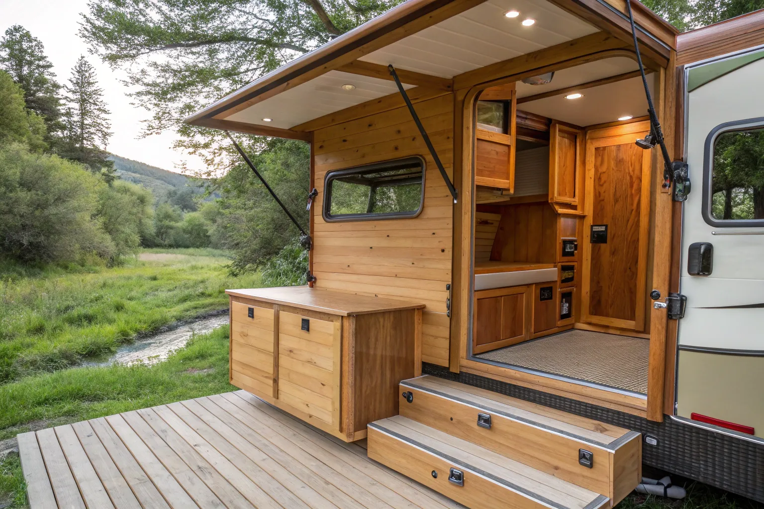 13+ Creative Truck Camper Porch Ideas