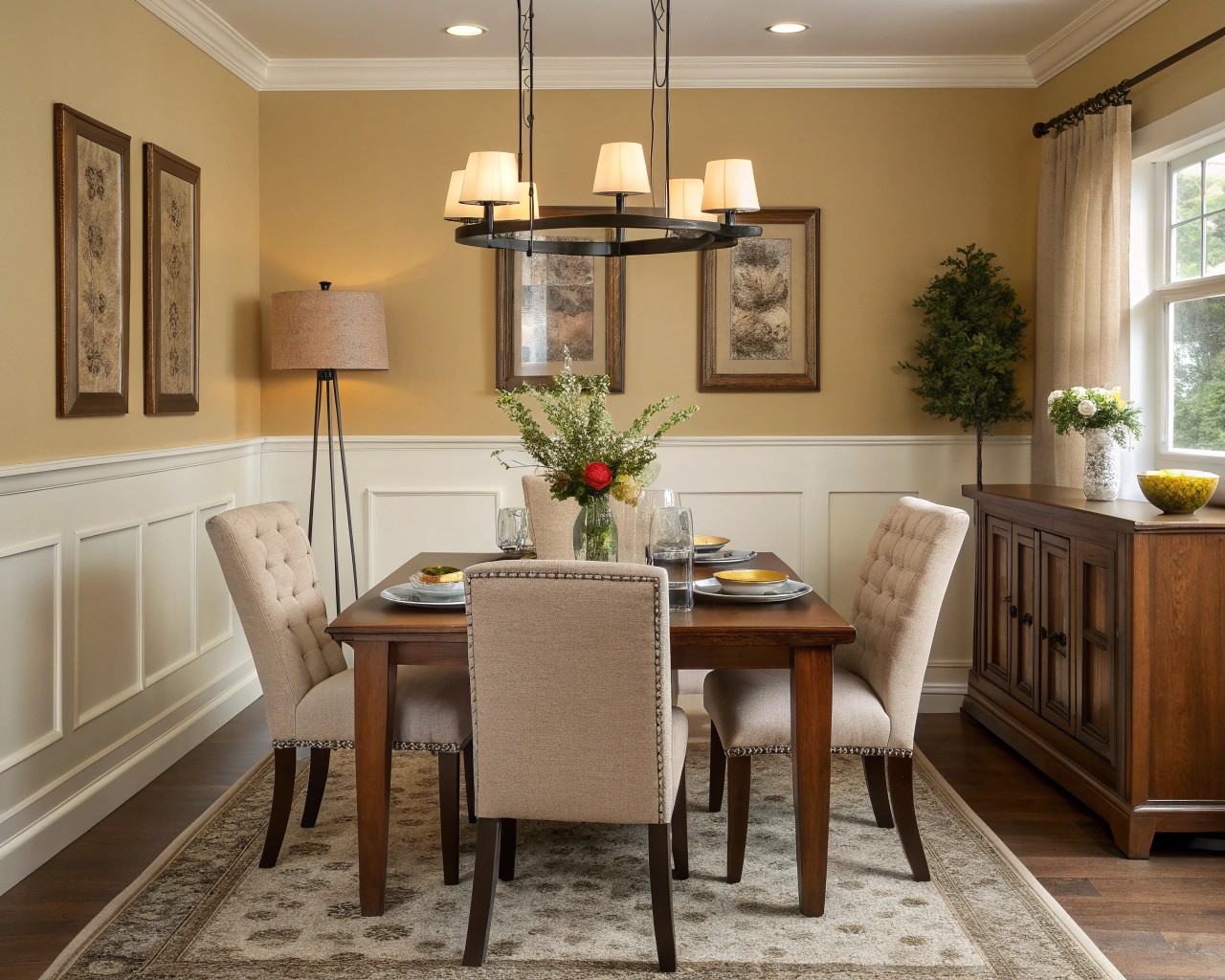 Depicting the integration of soft and hard order in various home settings.