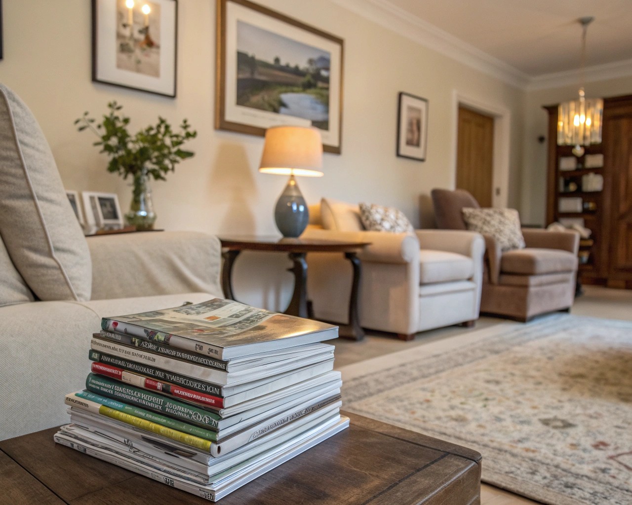 Illustration of soft and hard order in a living room setting.