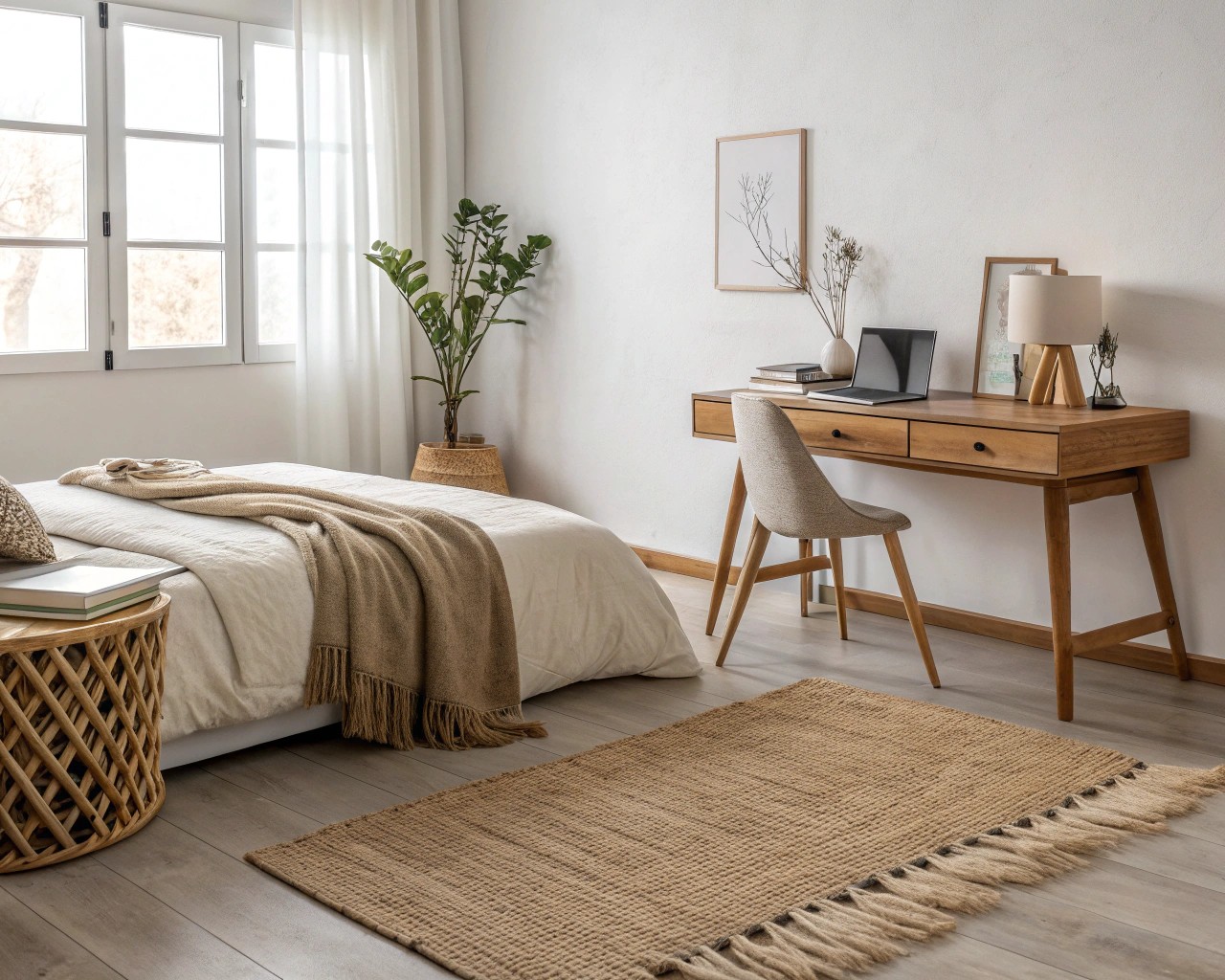 Incorporating texture contrasts and acoustic elements to enhance small-space tranquility.