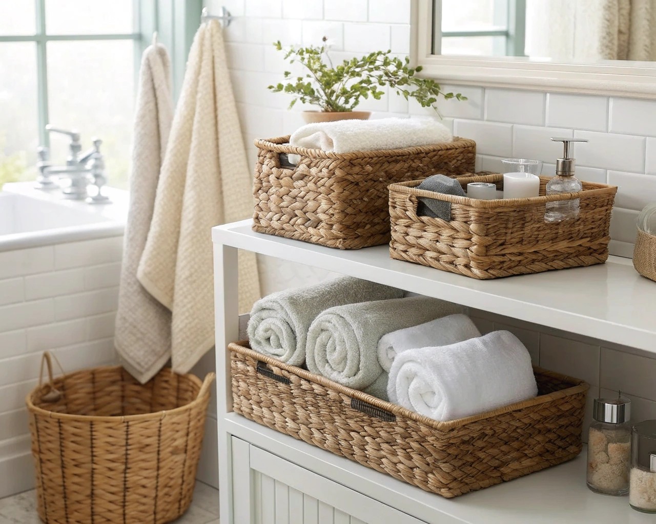 Open storage ideas for various areas, adding style and function.