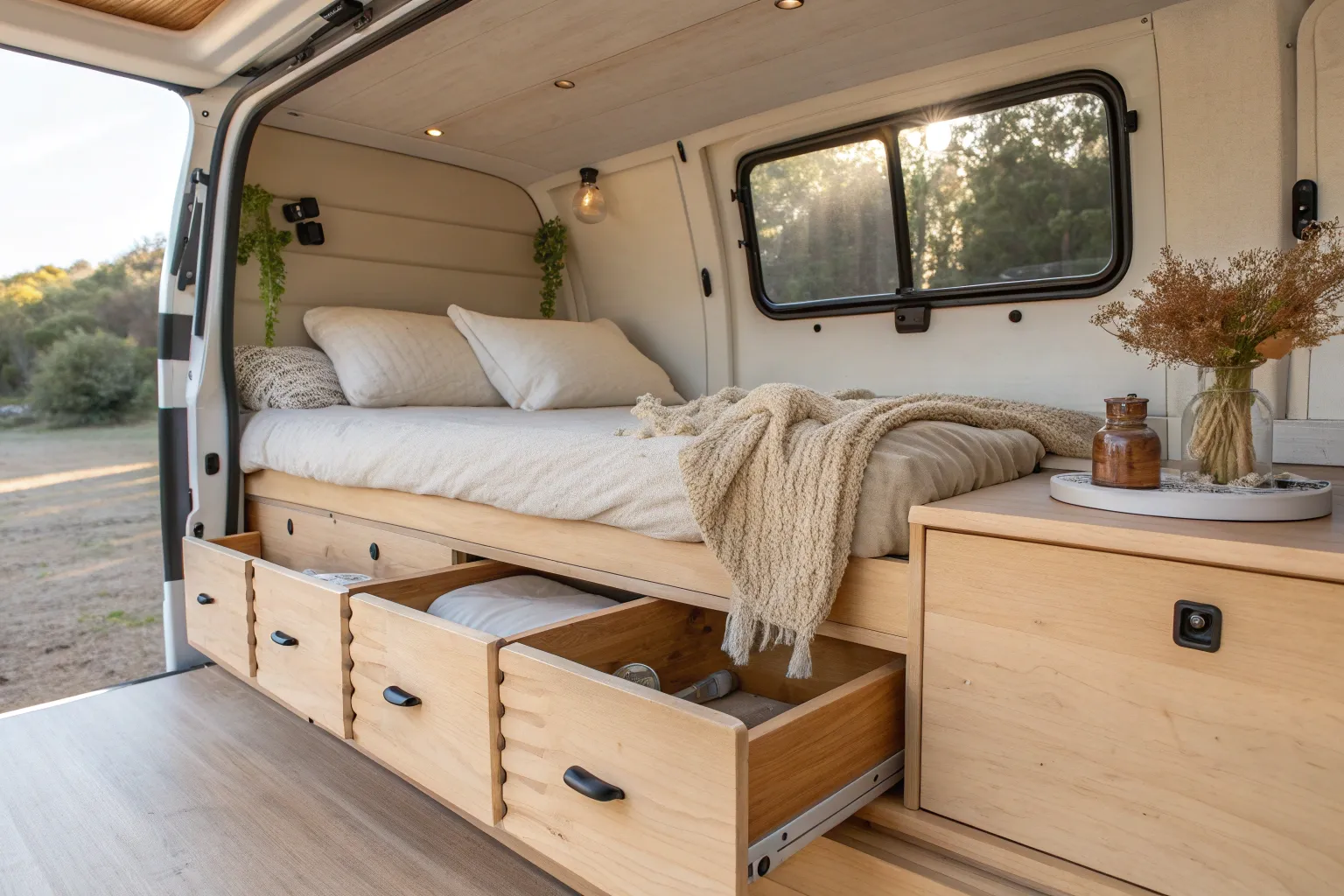 13+ Clever Camper Van Bed Ideas for Small Spaces