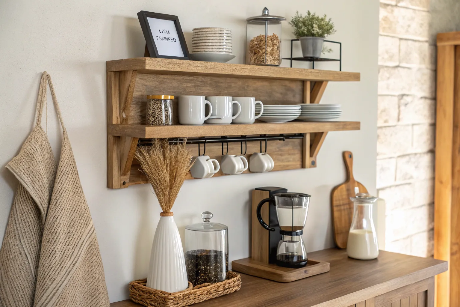 10+ Smart Coffee Bar Shelf Ideas for Small Spaces