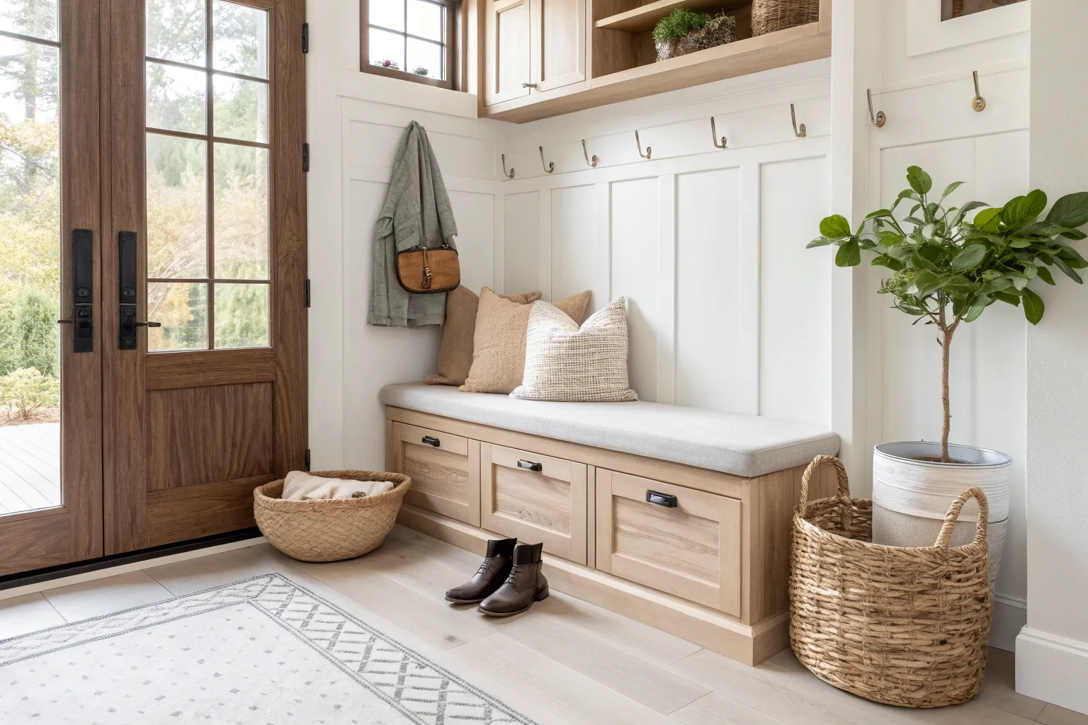 14+ Stylish Corner Mudroom Ideas for Small Spaces
