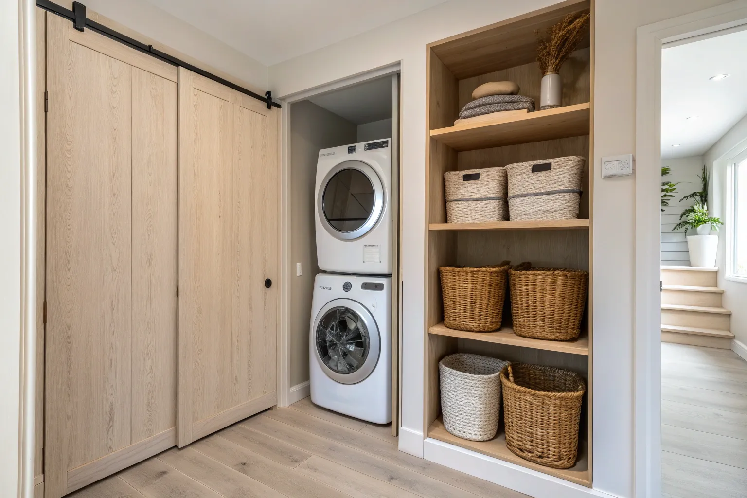 14+ Smart Hallway Laundry Closet Ideas for Small Spaces